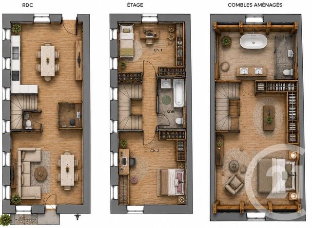 maison à vendre - 4 pièces - 85.45 m2 - PRESILLY - 74 - RHONE-ALPES - Century 21 Le Genevois